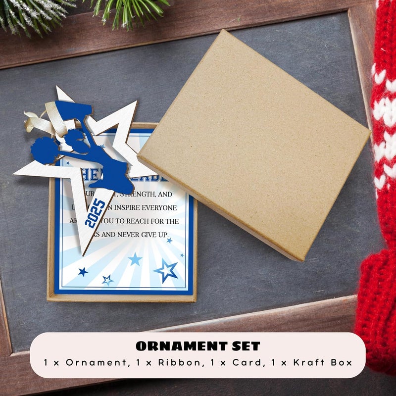 MAPDTWO Cheerleader Ornament - Cheerleader Gifts - Senior Night Cheerleaders Gifts - Cheerleading Ornaments for Girls Teens, Cheerleaders Captain Team - 2 Layered Wood Christmas Ornament 2025 - Image 4